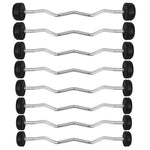 HMS Rubber-coated fixed barbell/bar GSL-10 10 kg póló 17-58-024