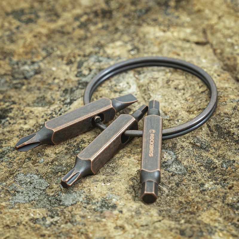 Rockbros VK-ARCO3 ROAD TO SKY Multitool 6-in-1 Keychain - Brown barna kiegészítő 304004-211646