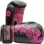 TOP TEN "Ultimate Woman" Boxing Gloves 10 oz White and Pink czarno - różowy kesztyű