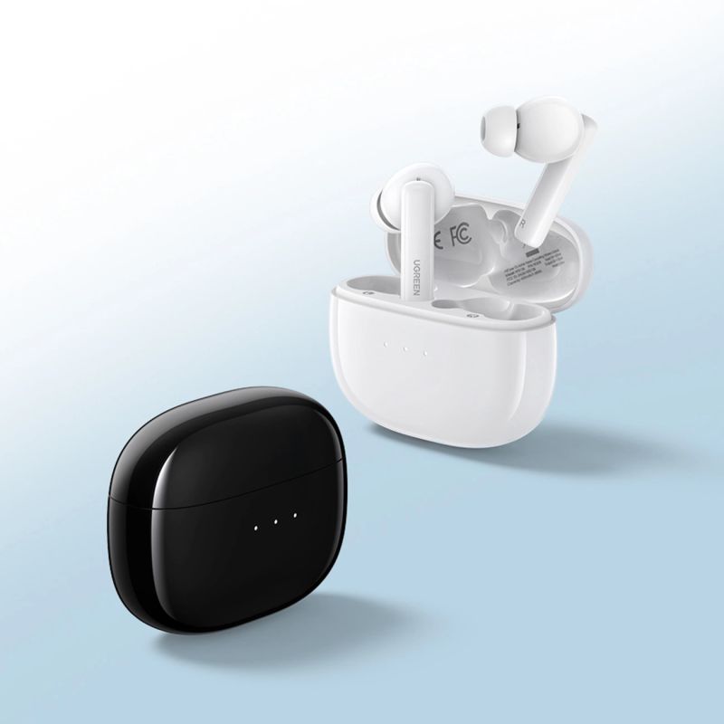 head Ugreen HiTune T3 Active WS106 Wireless Bluetooth 5.2 TWS ANC Headphones - White biały computers and accessories