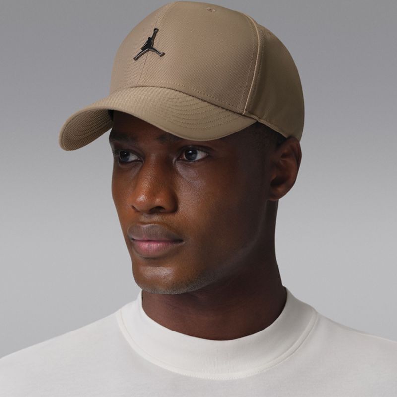 AIR Jordan Rise Structured Metal Jumpman Khaki Cap - m/l hats, caps