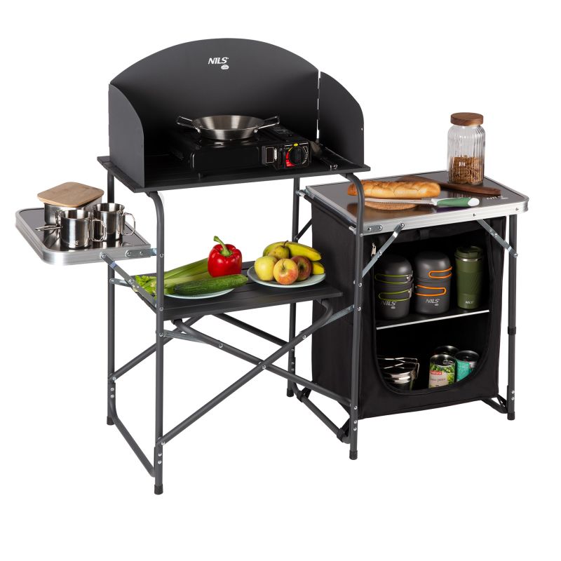NC3041 camping cabinet with cover NILS CAMP kemping felszerelés