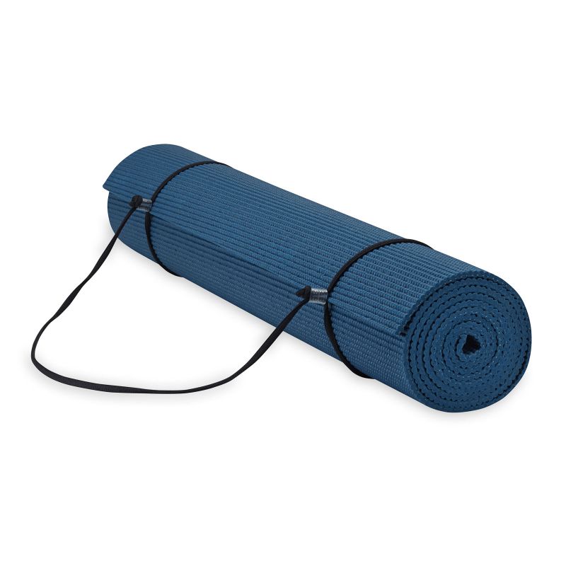 Yoga mat Gaiam Essentials 6 mm with heart Navy 63314 - Sportmania.hu