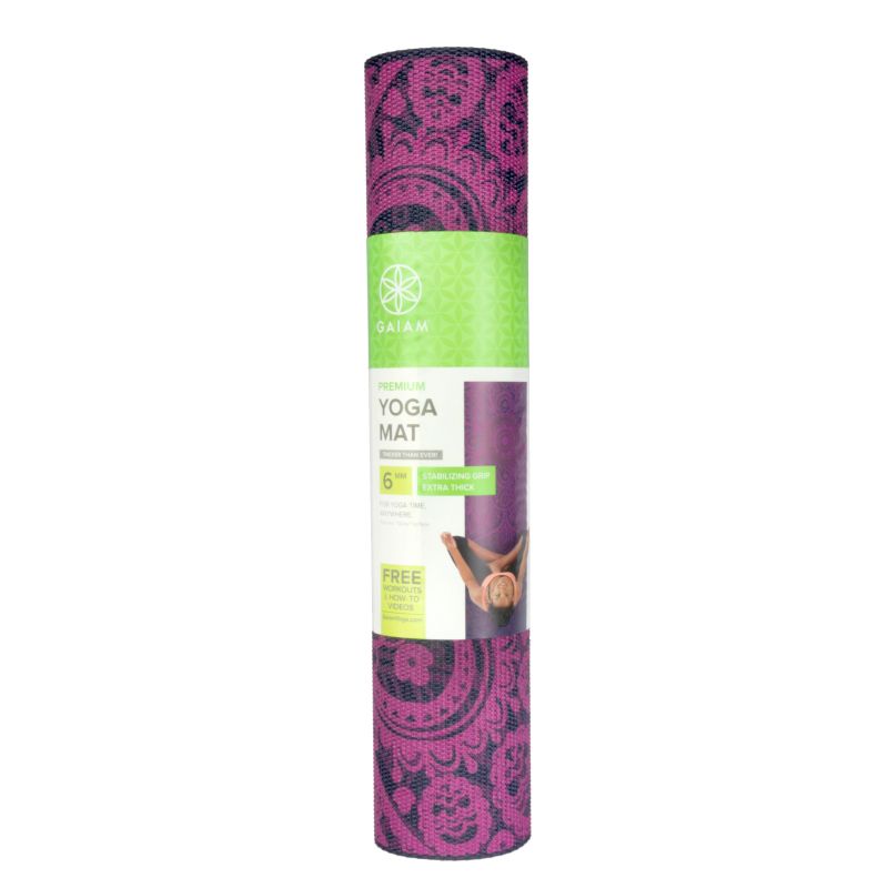 Yoga Mat Gaiam Plum Sundial 6 mm 62572 - Sportmania.hu