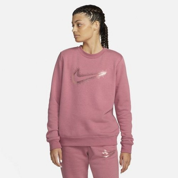 Nike Sportswear Club Fleece-Women\'s Logo Crew-Neck Sweatshirt