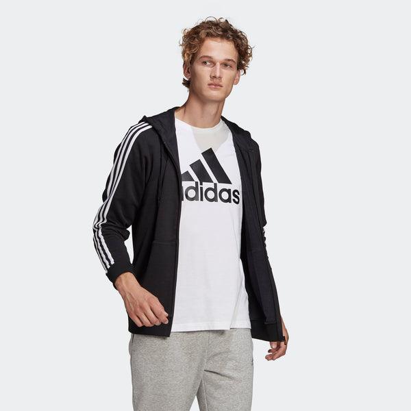 Adidas Essentials cipzáras felső, fekete kapucnis pulóver kapucnis pulóver - Sportmania.hu