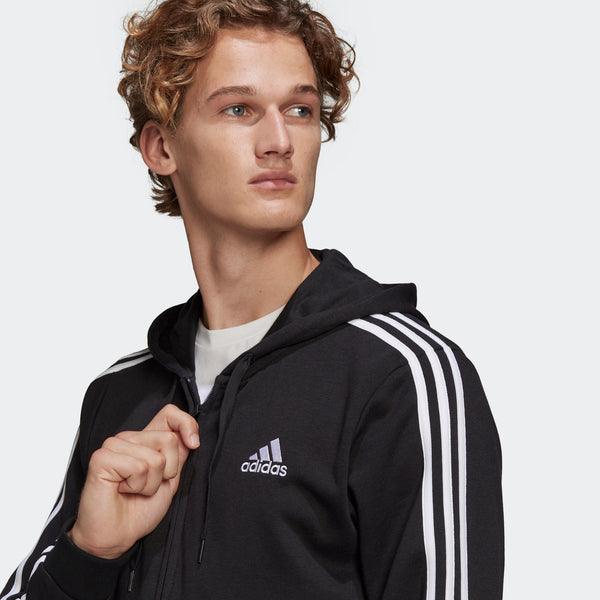 Adidas Essentials cipzáras felső, fekete kapucnis pulóver kapucnis pulóver - Sportmania.hu