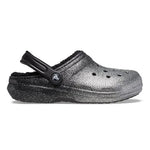 Crocs Classic Glitter Lined Clog Flip-Flops - ezüst unisex szandál 205842-067
