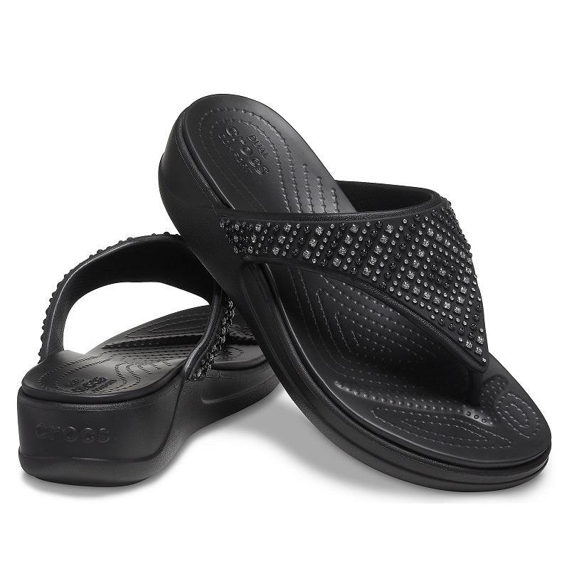 Crocs Monterey Shimmer Wedge Flip W Papucs - Sportmania.hu