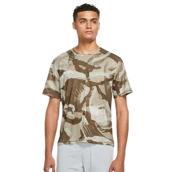 Nike_ Nike Dri-FIT Miler-Men\'s Short-Sleeve Camo Running Top Póló