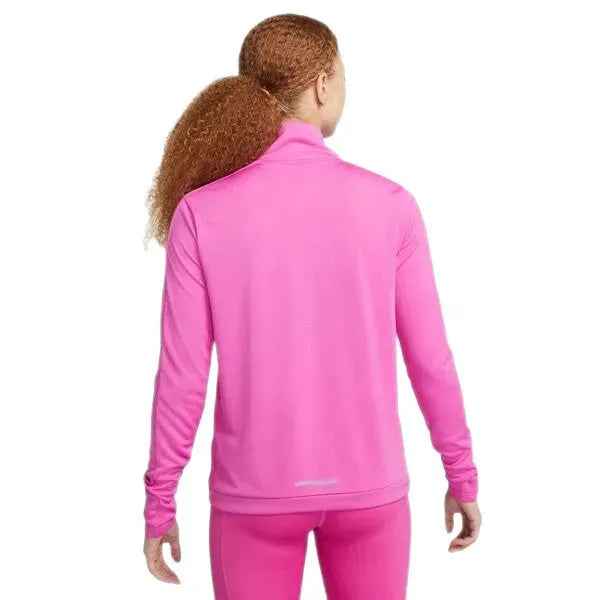 Nike_ Nike Dri-FIT Swoosh-Women\'s 1/4-Zip Long-Sleeve Running Mid Layer Hosszú ujjú női Hosszú ujjú póló