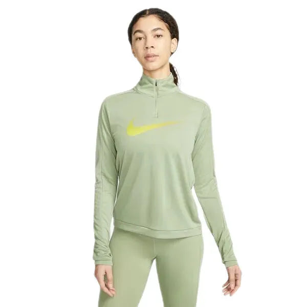 Nike_ Nike Dri-FIT Swoosh-Women\'s 1/4-Zip Long-Sleeve Running Mid Layer Pulóver