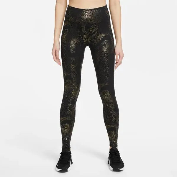 Nike_ Nike One-Women\'s Mid-Rise Printed Leggings