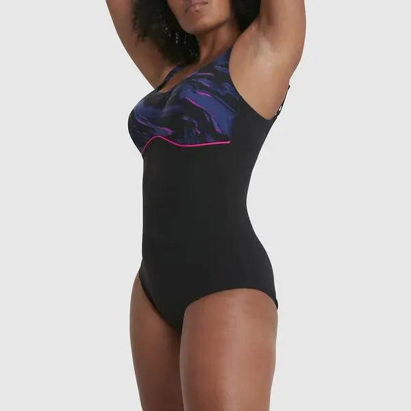 Speedo ContourLustre Printed Shaping 1PC (UK) női Fürdőruha