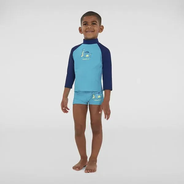 Speedo Long Sleeve Printed Rash Top (UK) Hosszú ujjú gyerek Fürdőruha